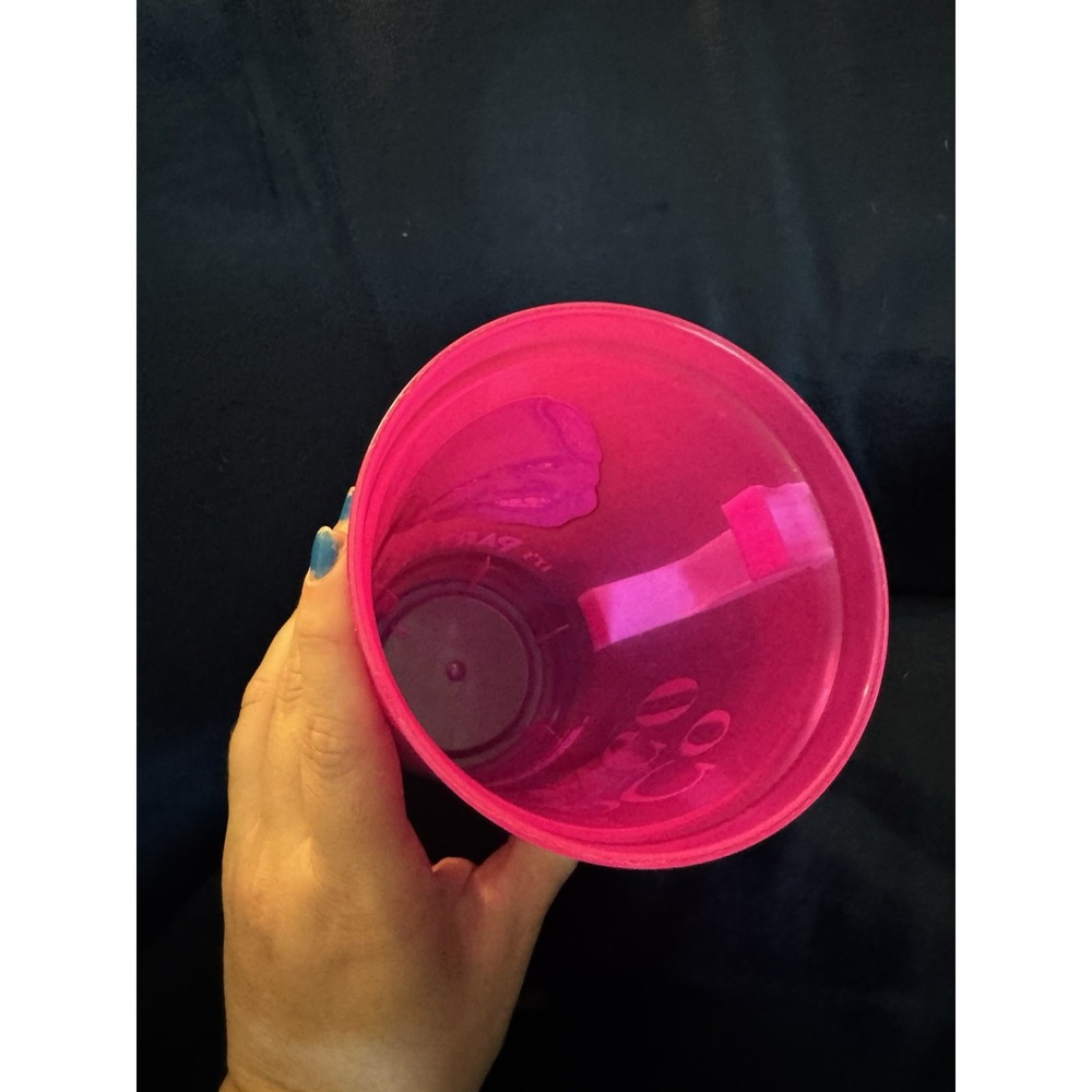 The Mask It's Party Time Pink Plastic Handled Cup Coco Bongo Mexico Vintage - Picture 6 of 7